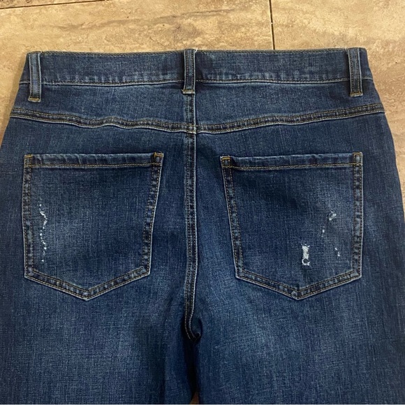 Cabi Button Fly Straight Leg Jeans Women’s 8 Denim Blue Stretch Mid Rise - Picture 10 of 12